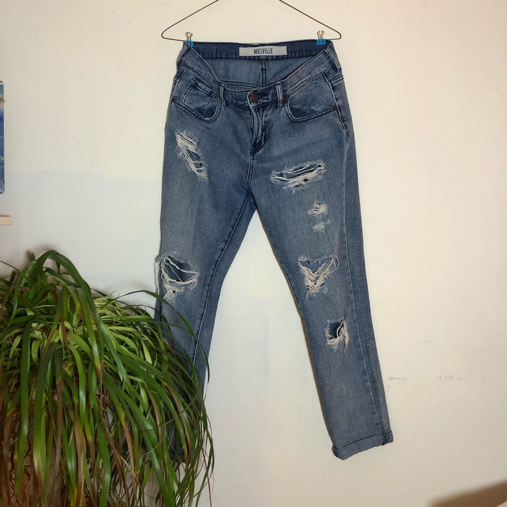 Ripped mom jeans